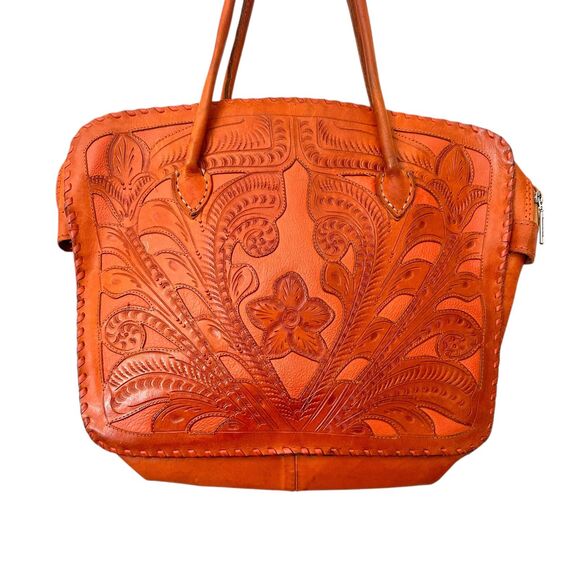 LEADERS IN LEATHER Tote Leather Shoulder Bag - Picture 5 of 5